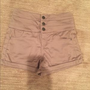 Purple high waisted shorts